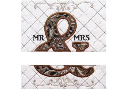 split Ampersand family machine embroidery applique 2 types and mini