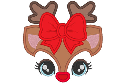 Little Reindeer Bow Applique