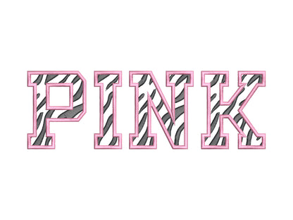 Tiger Print Striped Font Applique