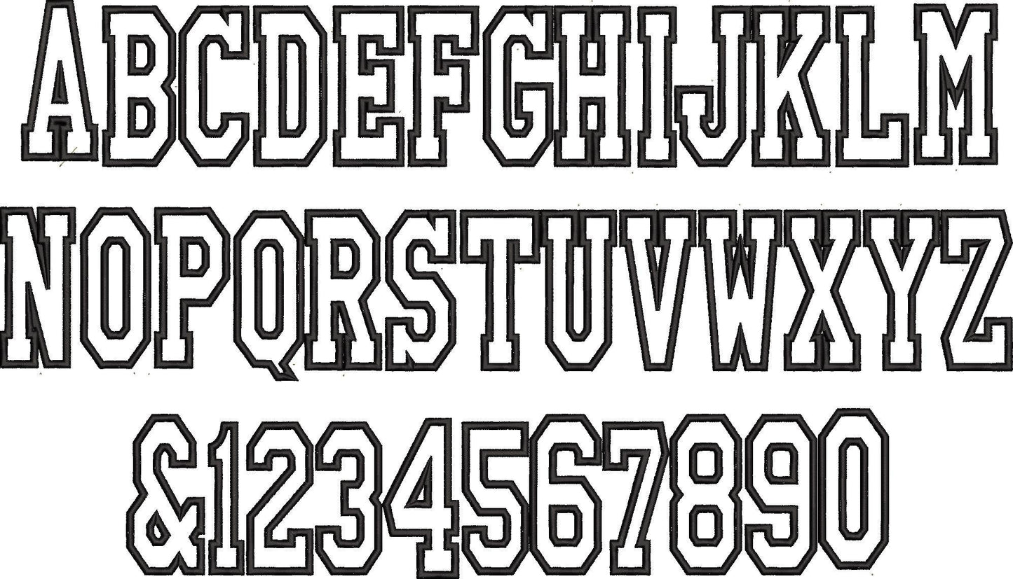 Narrow Athletic Sport Font Outline