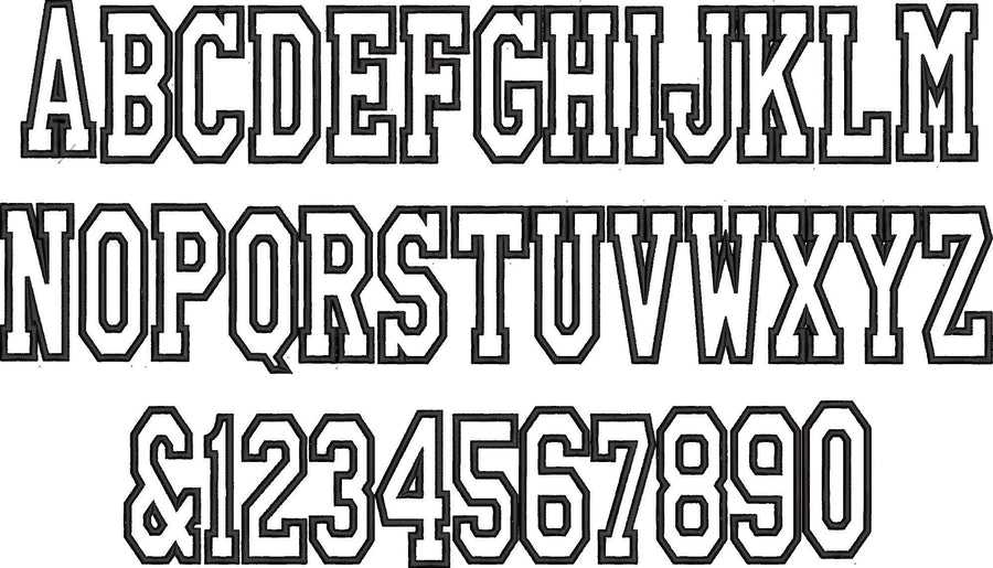 Narrow Athletic Sport Font Outline