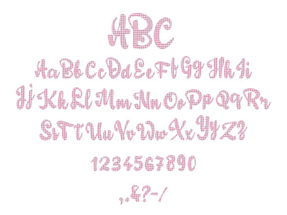 Chevron Zigzag Checkered Polka Dot Font Set