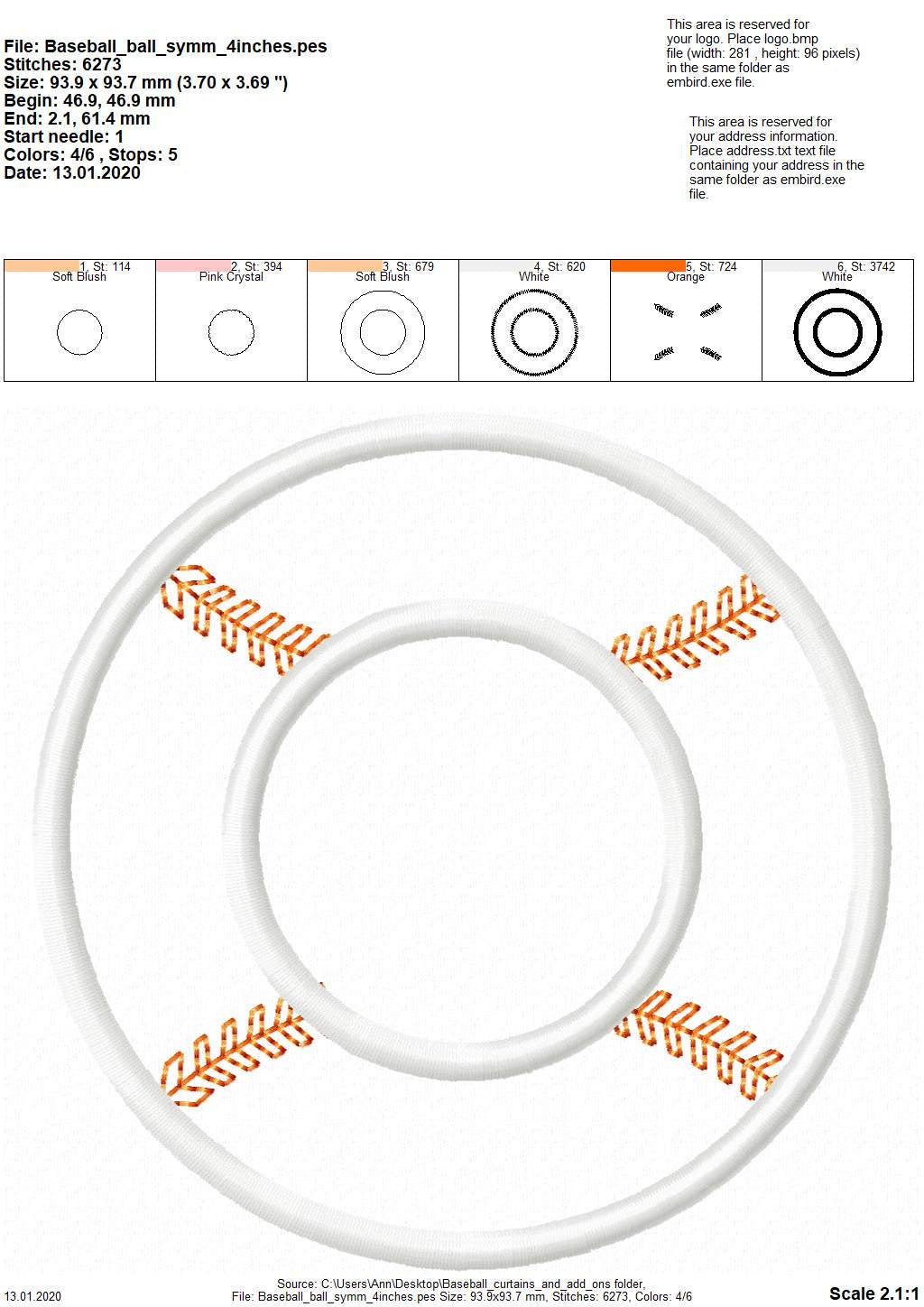 Sport Baseball Curtain Hole ITH