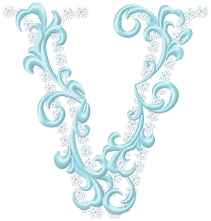 Frozen Ice Curl Monogram Font