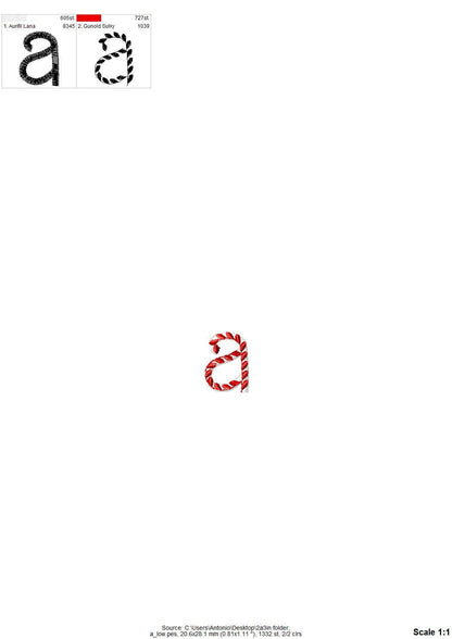 Classic 2-Color Candy Cane Font