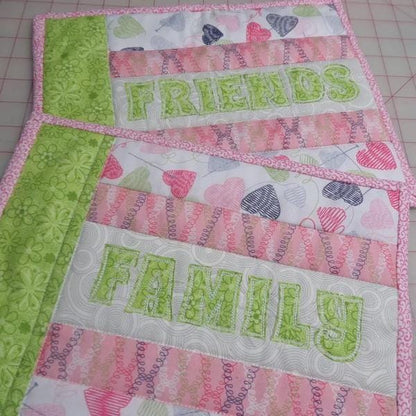 Raggedy Edge Applique Font Elon