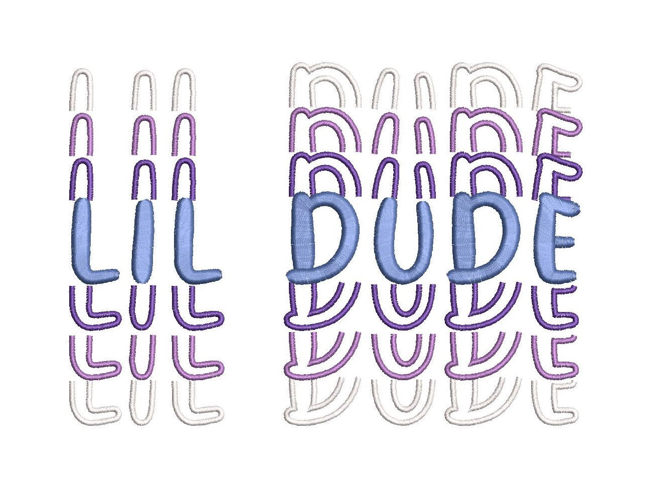 Stacked Satin Stitch Fancy Font