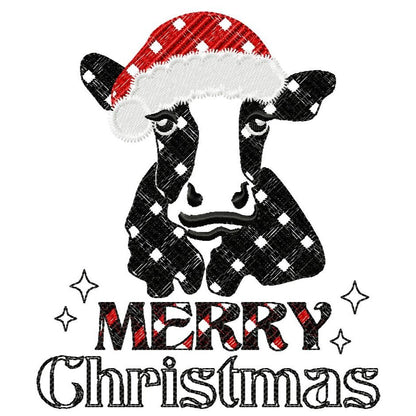 Merry Christmas Saying Cow