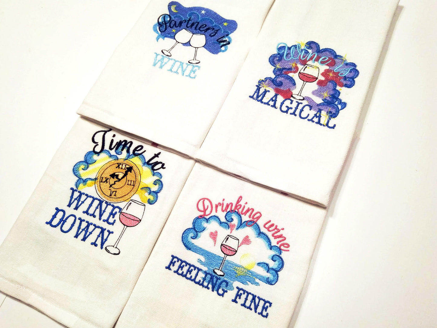 Wine Lovers Saying Kitchen Towel Set