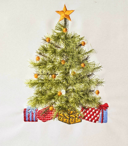 Fringed Christmas Tree with Gifts