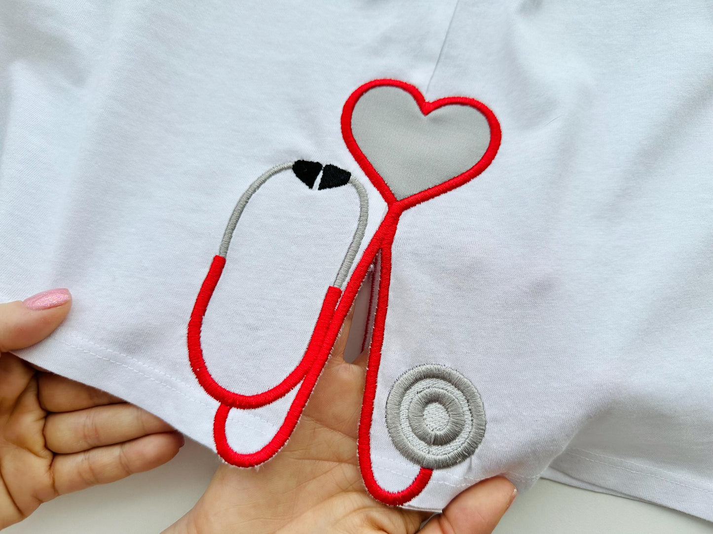 Therapist Medic Stethoscope with Heart Applique