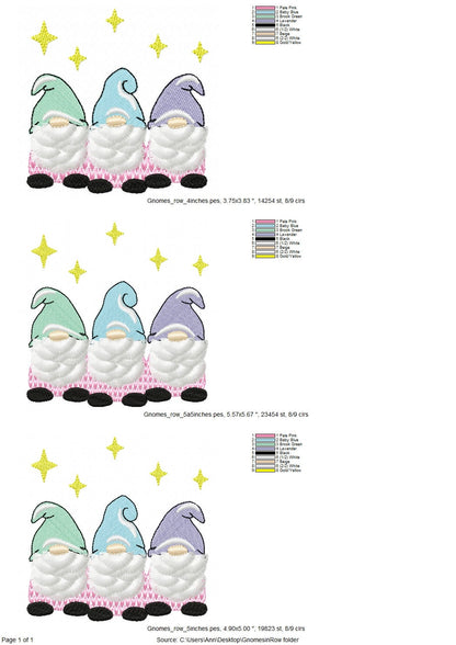 Fringed Christmas Gnome Trio