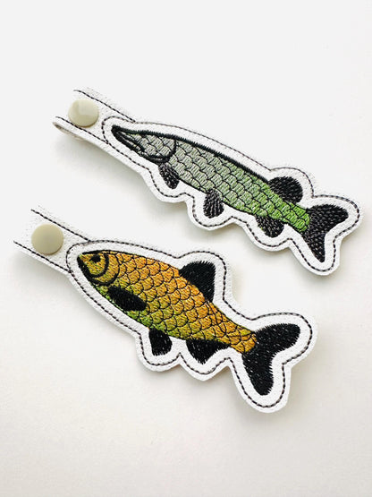 Iridescent Rainbow Fish Keychain Set of 2
