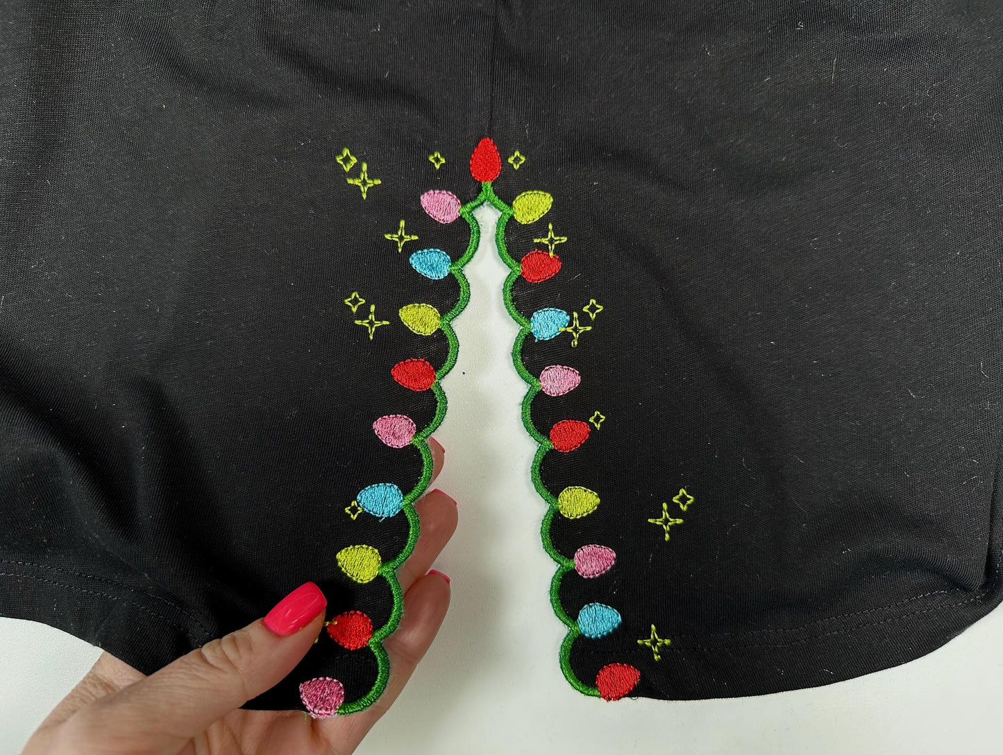 Sparkling Christmas Lights Split Side Seam