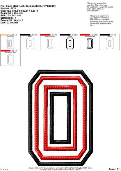 Double Applique Athletic Sport Font