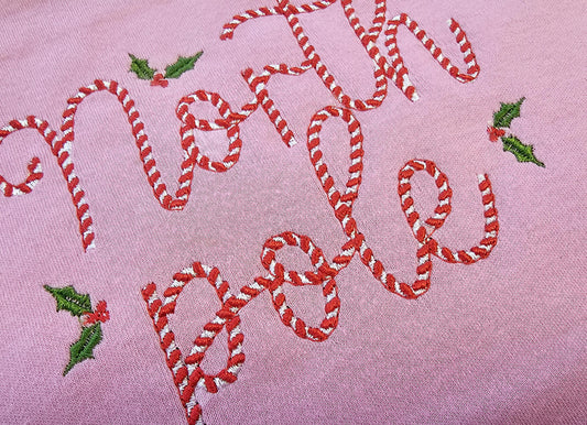 Christmas Candy Cane Striped Font