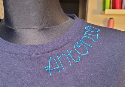 Hand Effect Stitch Font Antonio