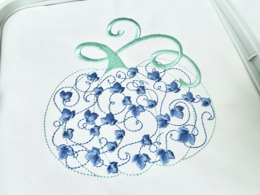 Floral Ivy Leaf Pumpkin Outline