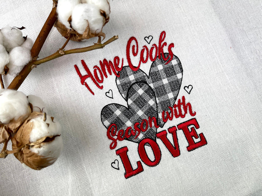 Home Cooks Season with Love Saying