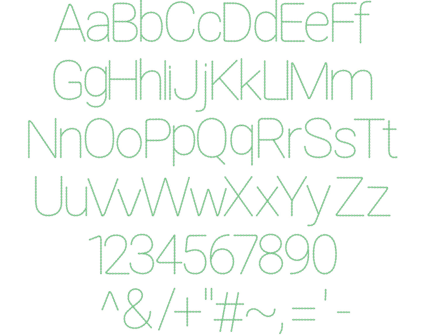 Hand Stitch Effect Block Font