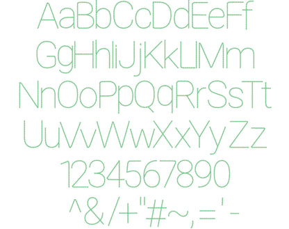 Hand Stitch Effect Block Font