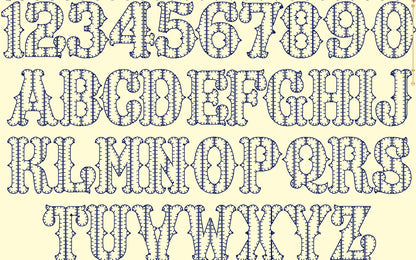 Patchwork Rag Edges Applique Font