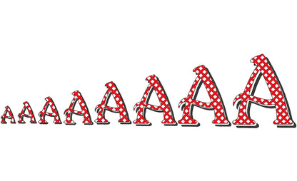 Gingham Christmas Shadow Font