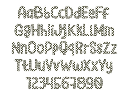 Dots Checks Waves Cube Font Set