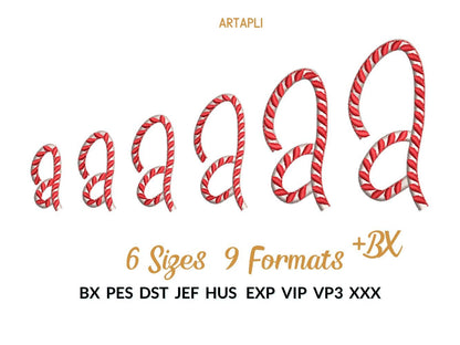 Christmas Candy Cane Font