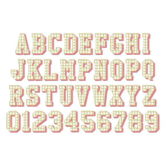 Plaid Patterned Shadow Font