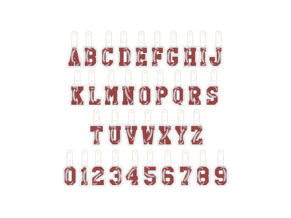 Knit stitch effect Football Eyelet and Key Fob Snap Tab Block sport