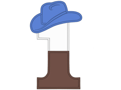 Little Cowboy Split Birthday Numbers