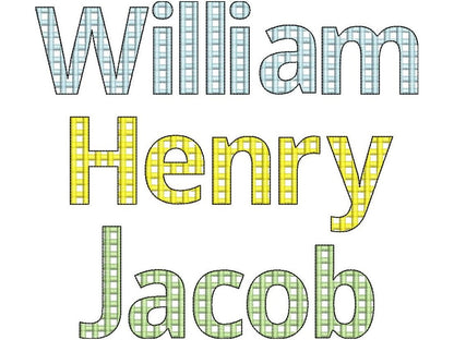 Buffalo Checkered Plaid Block Font