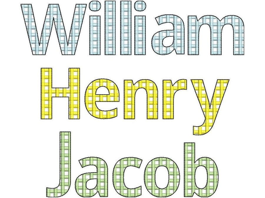 Buffalo Checkered Plaid Block Font