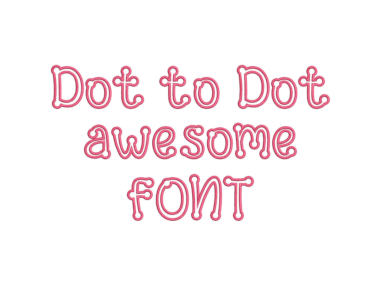 Dot To Dot Kids Font Applique
