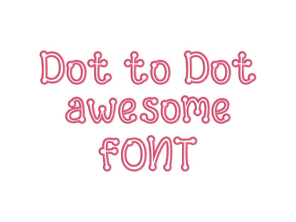 Dot To Dot Kids Font Applique