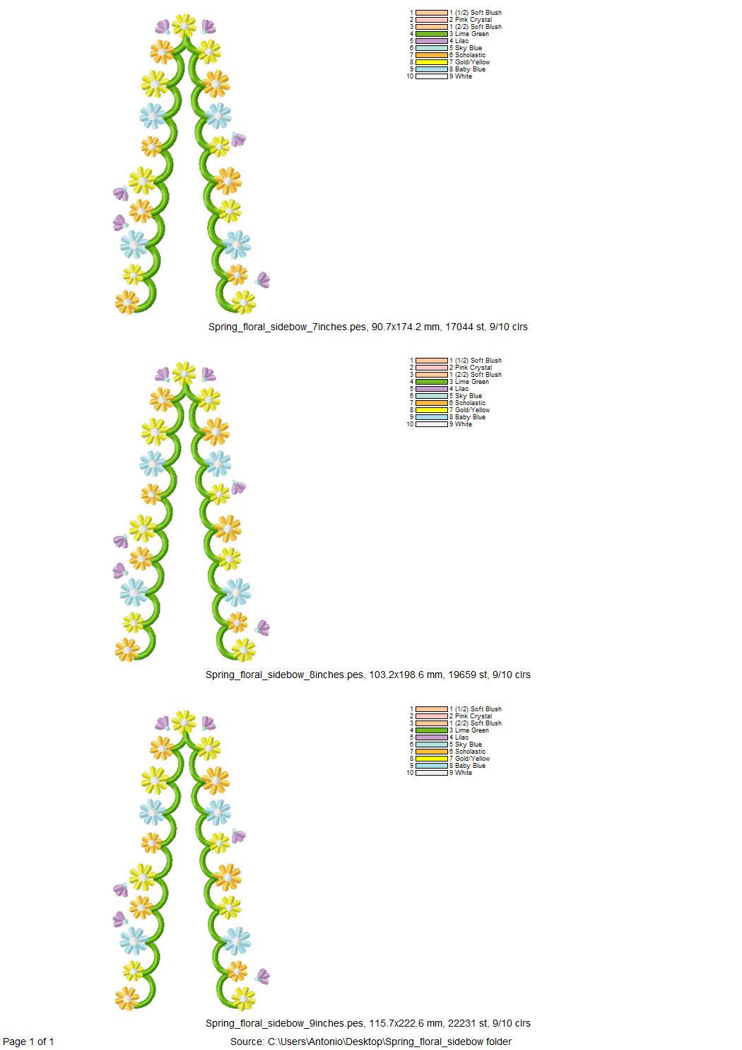 Spring Floral Scalloped Split Side Seam