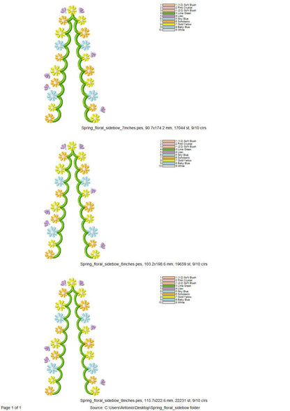 Spring Floral Scalloped Split Side Seam