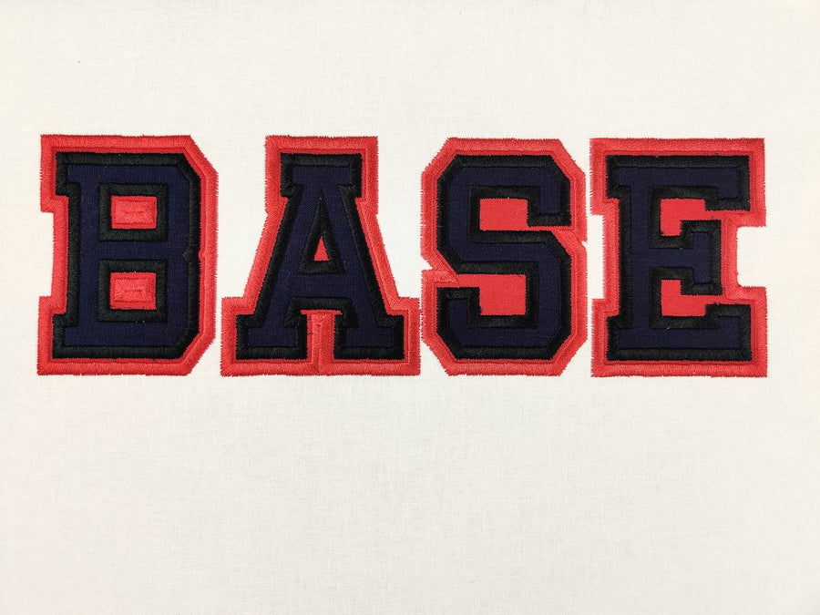 Two layers double applique and outline Athletic Sport High School Team