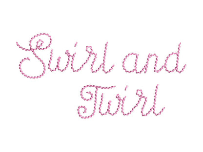 Swirl and Twirl Stem Stitch Handwritten Font