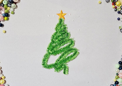 Swirl Curl Fringed Christmas Tree