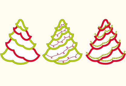 Simple Christmas Tree Applique Set
