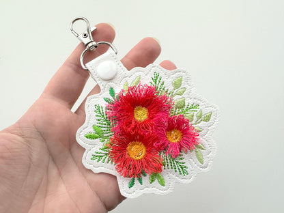 Fringed Floral Bouquet Keychain