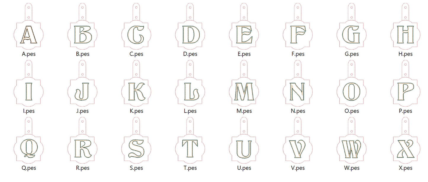 Special Puffy Puff Foam Monogram Keychain