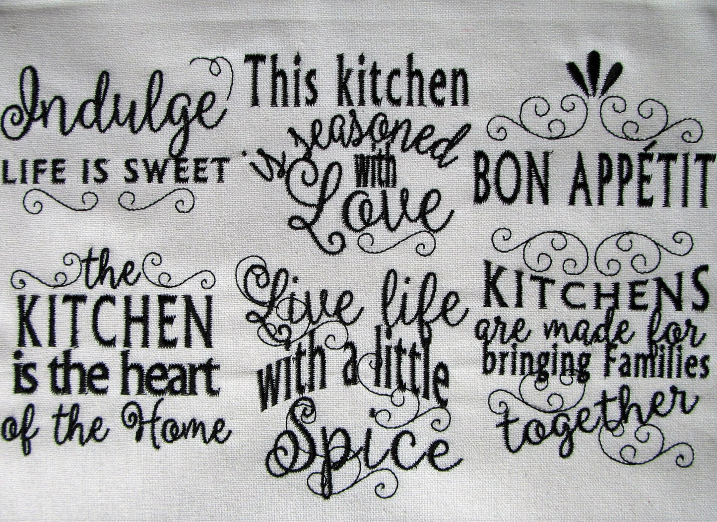 Kitchen Towel Lovely Quote Set