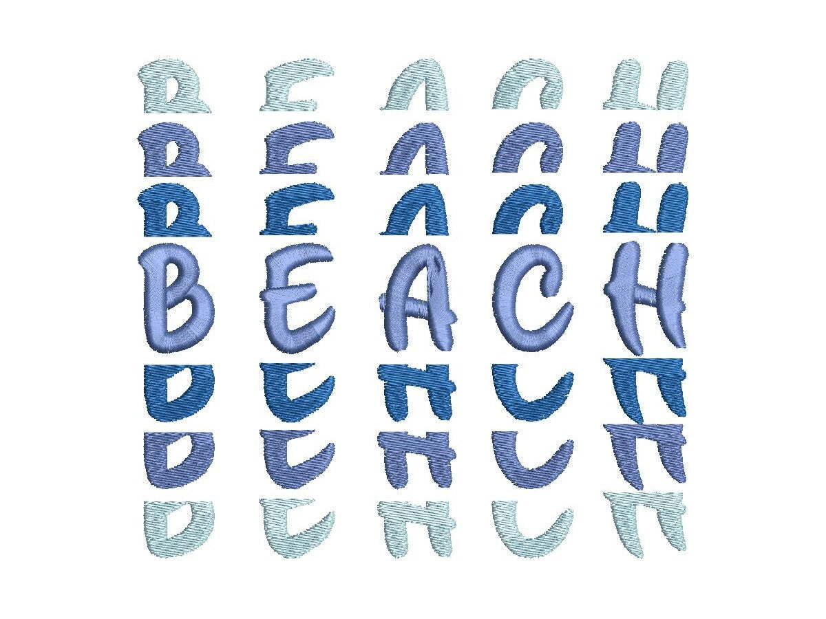 Stacked Font, BX included! fill stitch and outline alphabet letters,