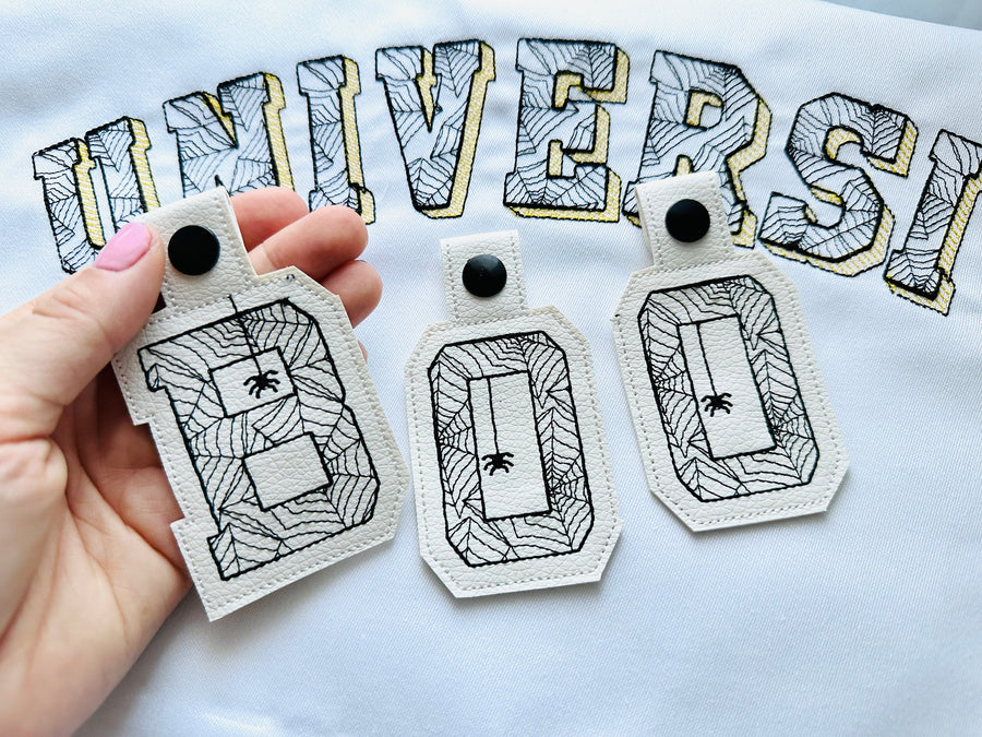 Spiderweb Monogram Keychain