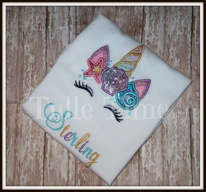 Mermaid Unicorn Head With Shell