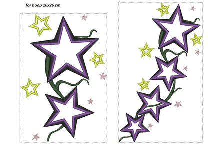 Star Applique Set of 3