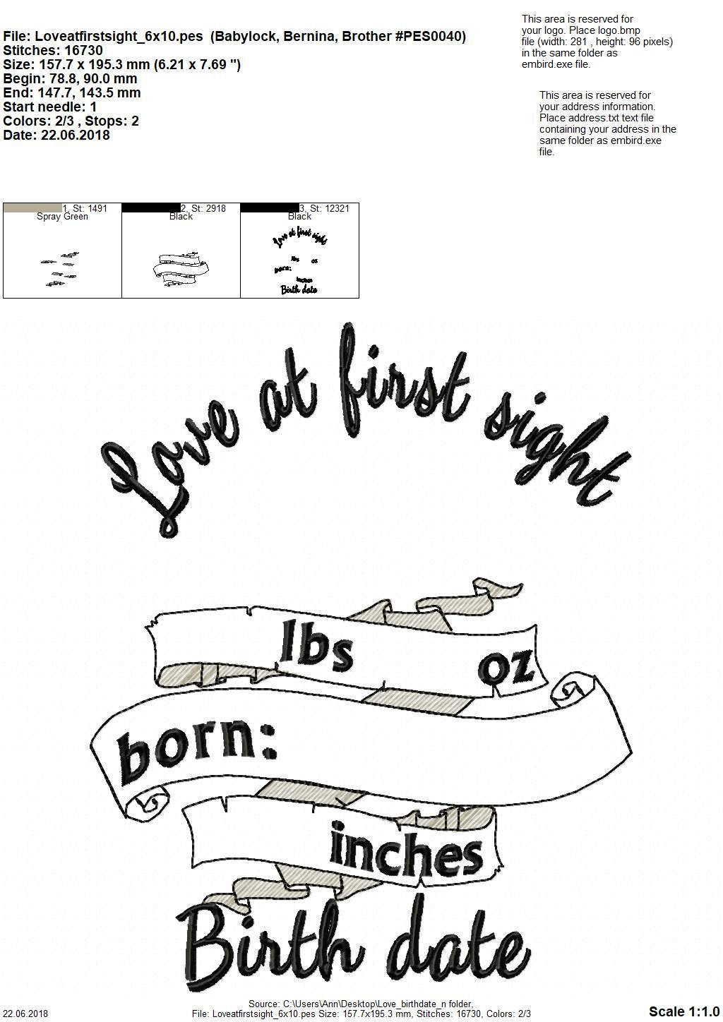 Birth Announcement Template and Mini Font Set